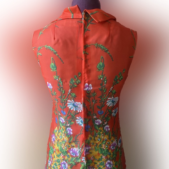 70s Orange Dream Dress_Size 6 (EUR 38) - Picture 9 of 9